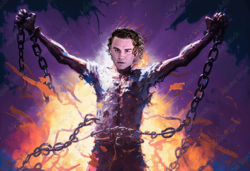 Cameron breaking free from chains